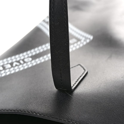 Givenchy Smooth Calfskin Logo Chain Wing Shopper Tote Black White 11 of 14