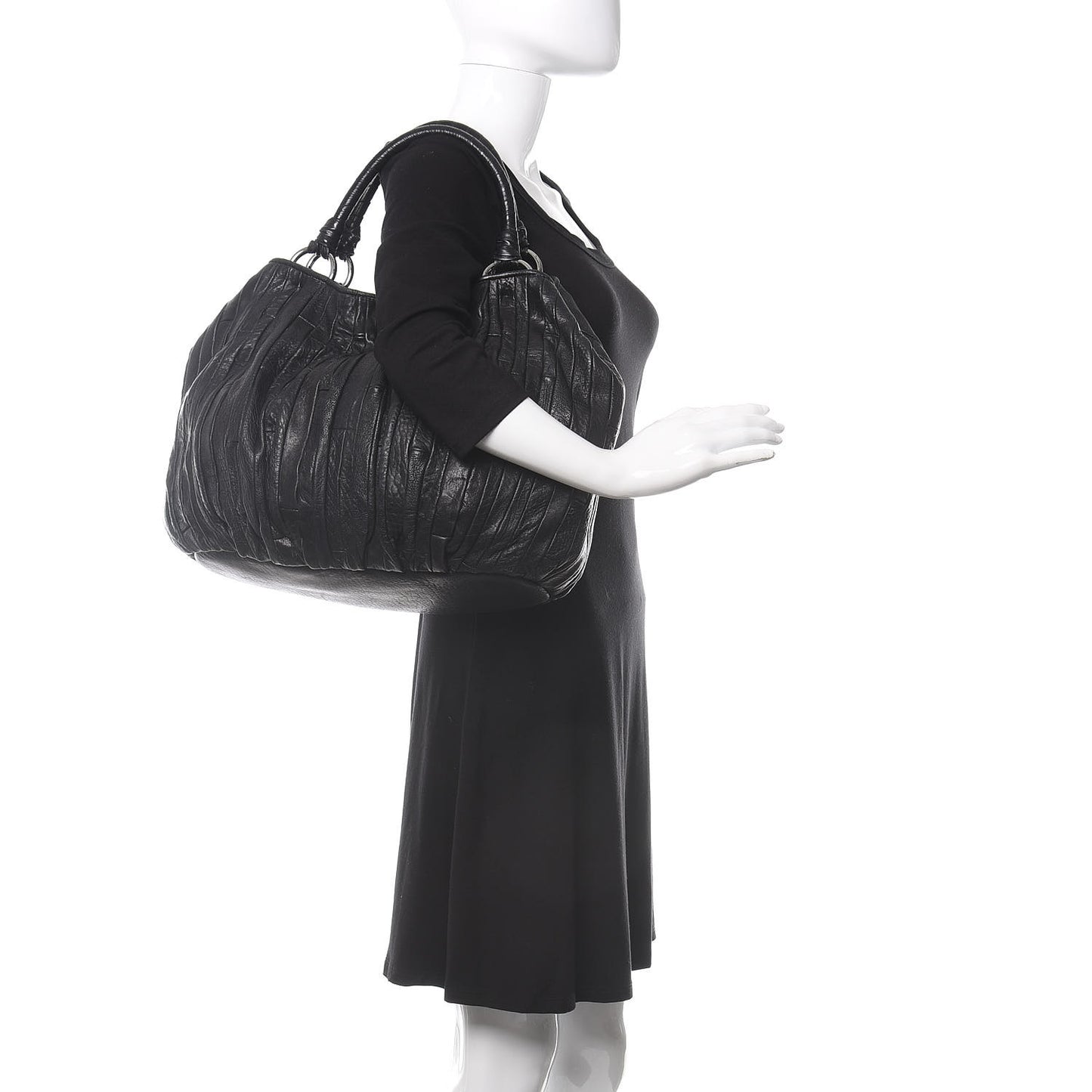 Nappa Matelasse Tote Black