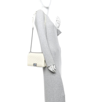 Chanel Calfskin Quilted Medium Boy Flap White 2 of 11