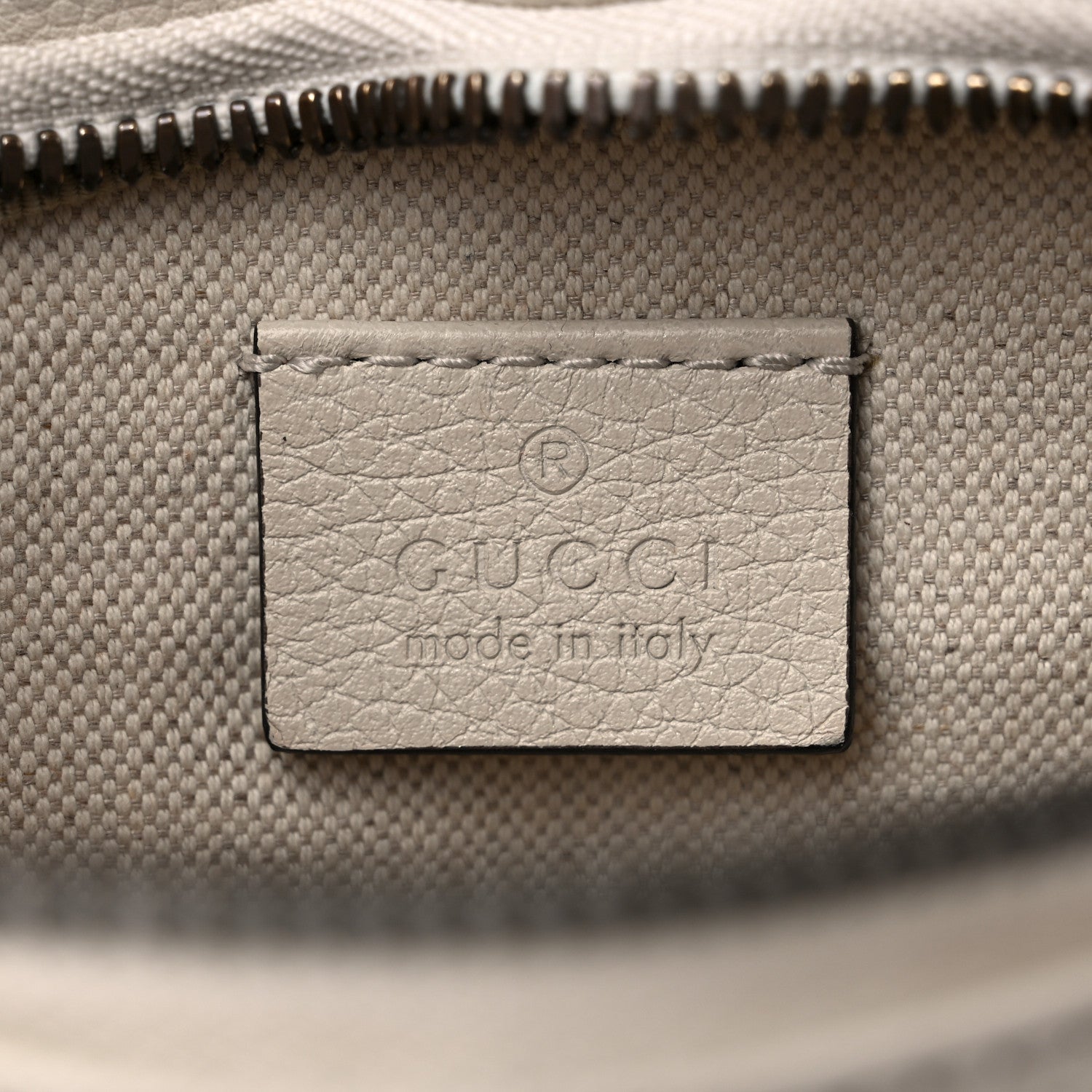 Gucci Grained Calfskin Small Logo Belt Bag White 6 of 10