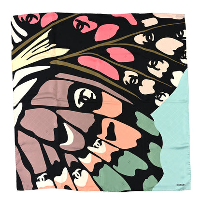 Chanel Silk CC Butterfly Square Scarf Multicolor 1 of 3