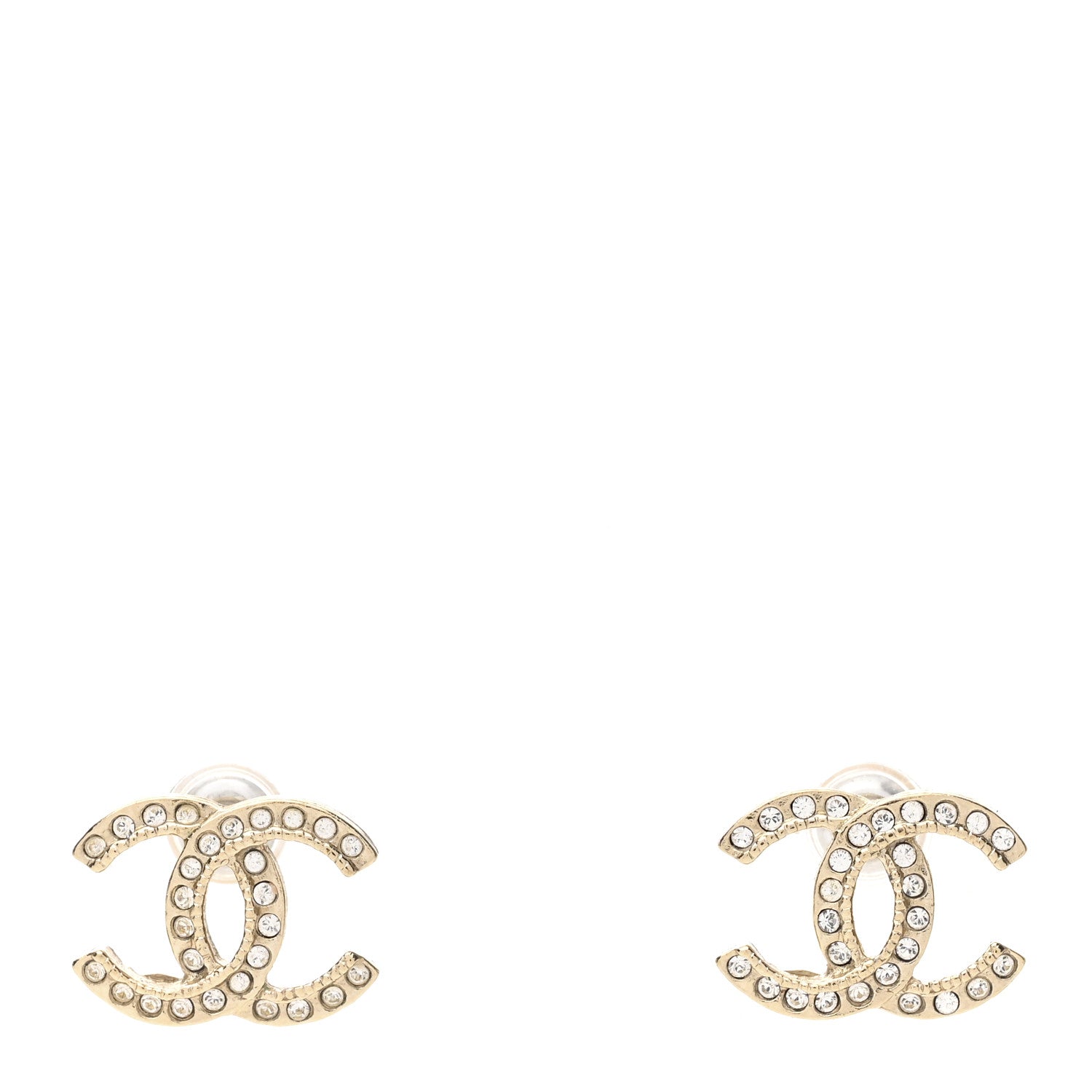 Chanel Crystal Twist CC Earrings Gold 1 of 5