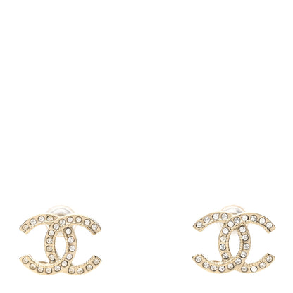 Chanel Crystal Twist CC Earrings Gold 1 of 5