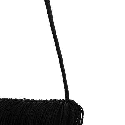Alexander Wang Satin Crystal Fringe Shoulder Bag Black 12 of 13