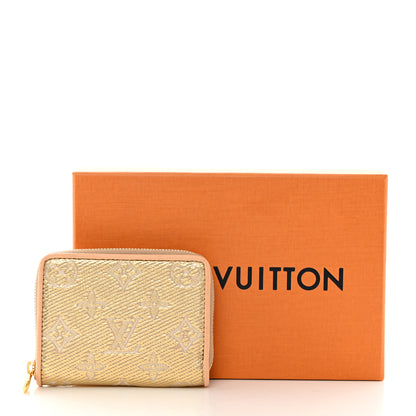 Louis Vuitton Lurex Jacquard Monogram Zippy Coin Purse Beige 7 of 7