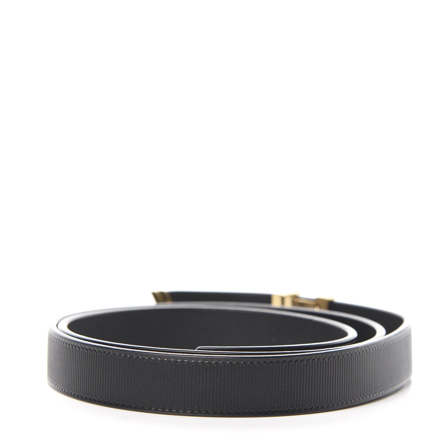 Calfskin Embossed LV Initiales Belt 85 34 Black