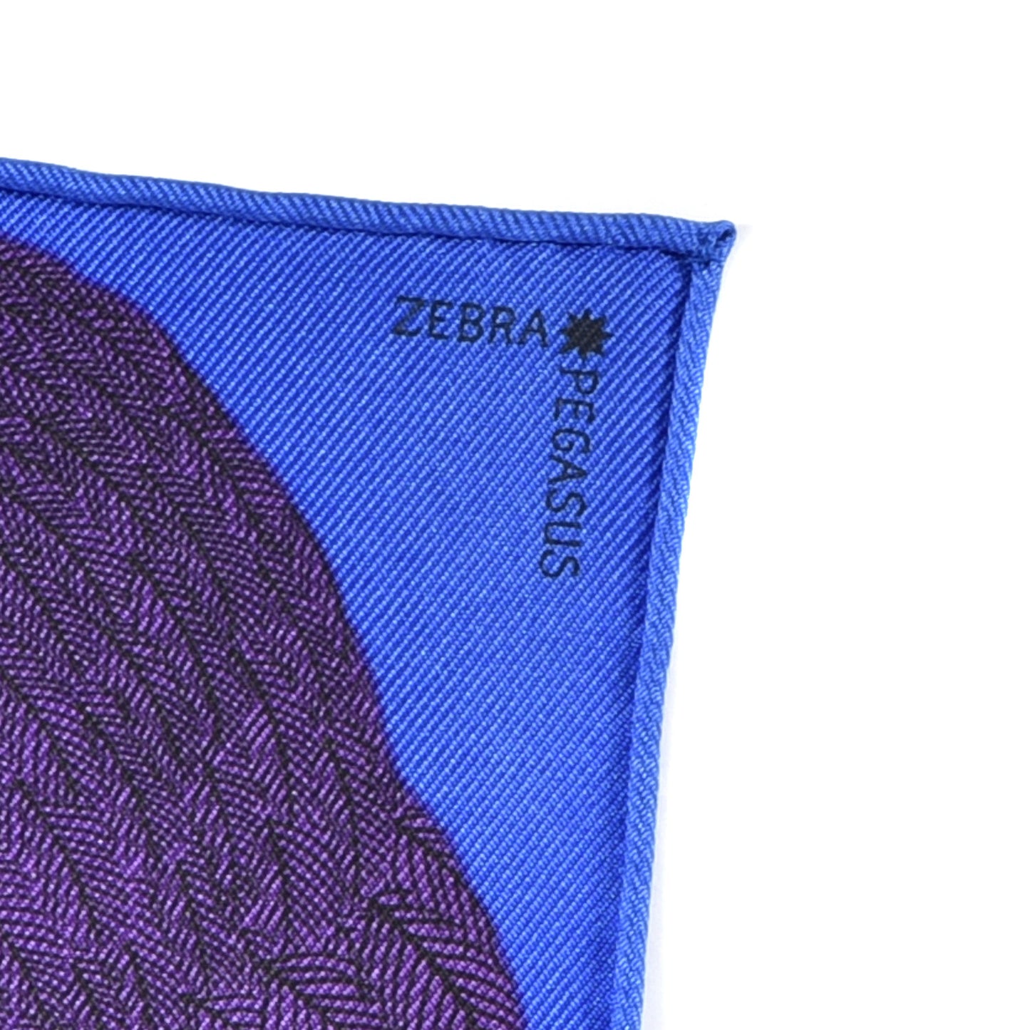 Silk Zebra Pegasus Nano Scarf 20 Bleu Vif Jaune White