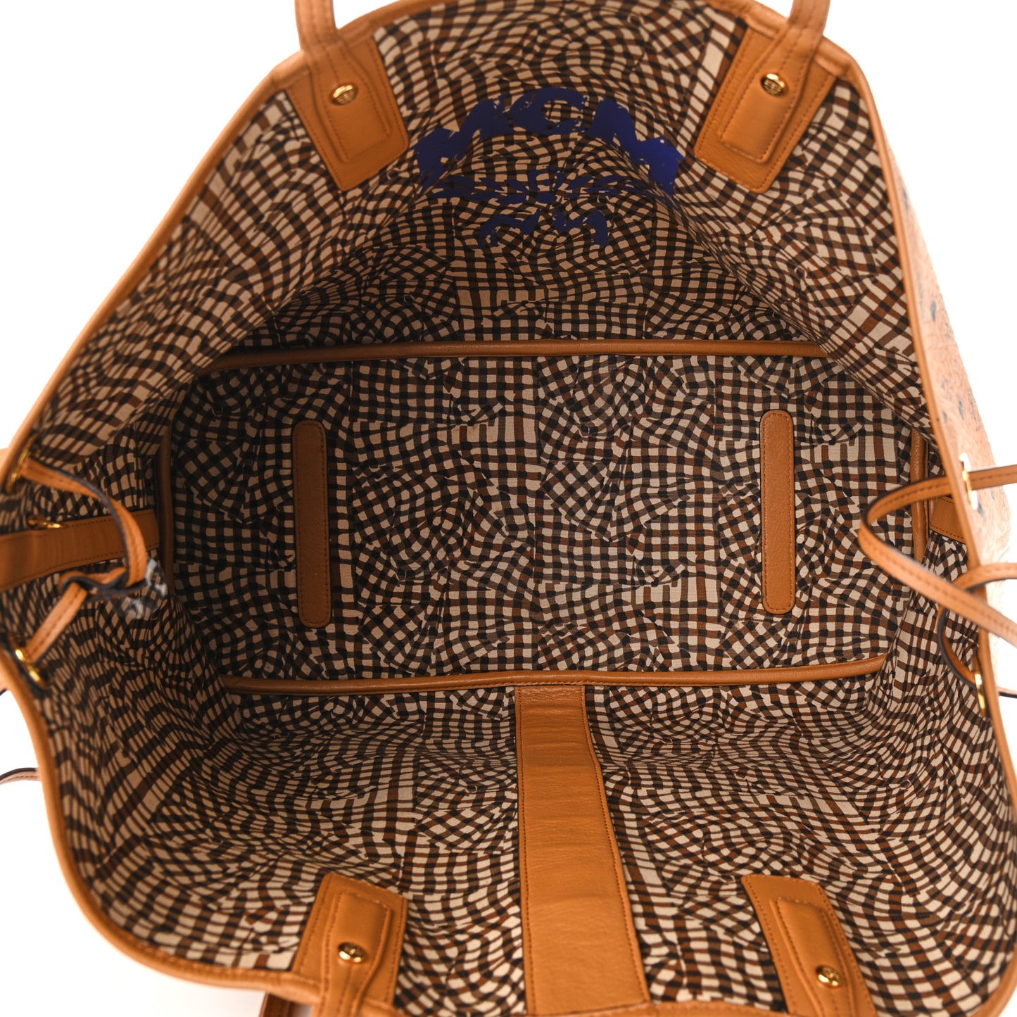 Visetos Large Liz Reversible Shopper Tote Cognac