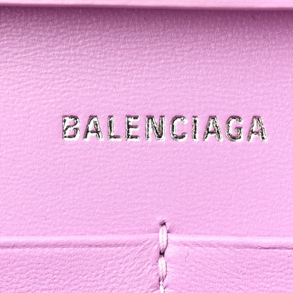 Balenciaga Shiny Box Calfskin Tonal B Hourglass Chain Bag Liliac 6 of 9