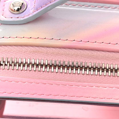 Chanel PVC Patent Calfskin Patent Lambskin Small CC Vanity Case Pink 12 of 13