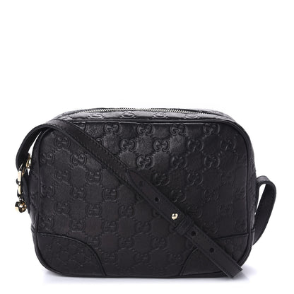 Gucci Guccissima Mini Bree Messenger Bag Black 1 of 10
