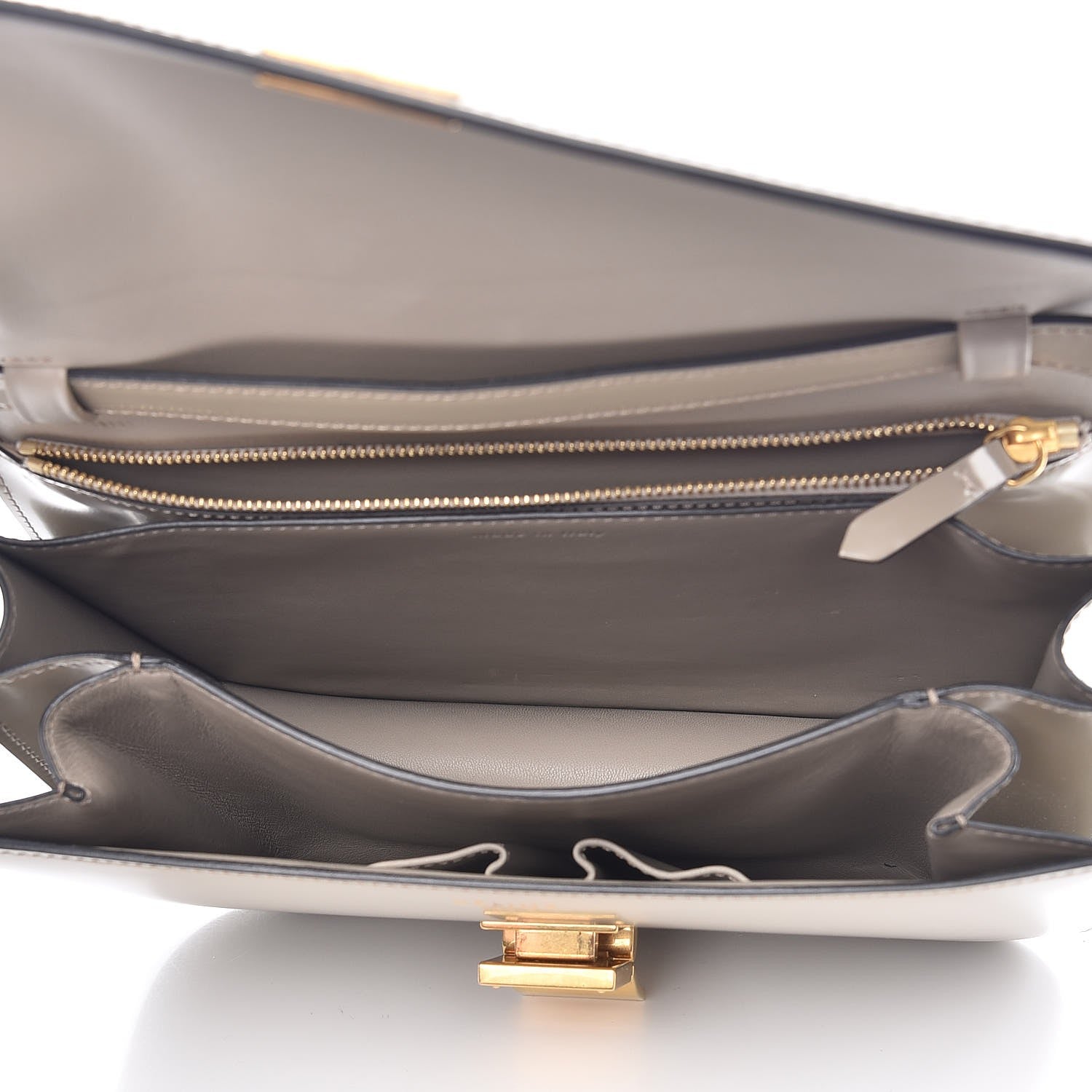 Celine Spazzolato Calfskin Medium Classic Box Flap Bag Taupe 5 of 8
