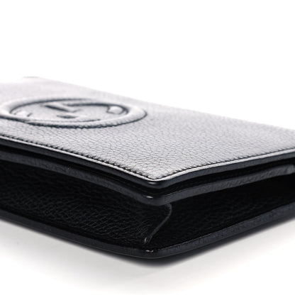 Gucci Pebbled Calfskin Soho Wallet on Chain Black 9 of 9