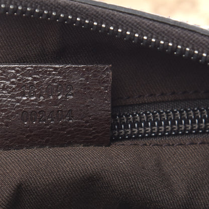 Gucci Monogram Web Medium Half Moon Hobo Dark Brown 7 of 9