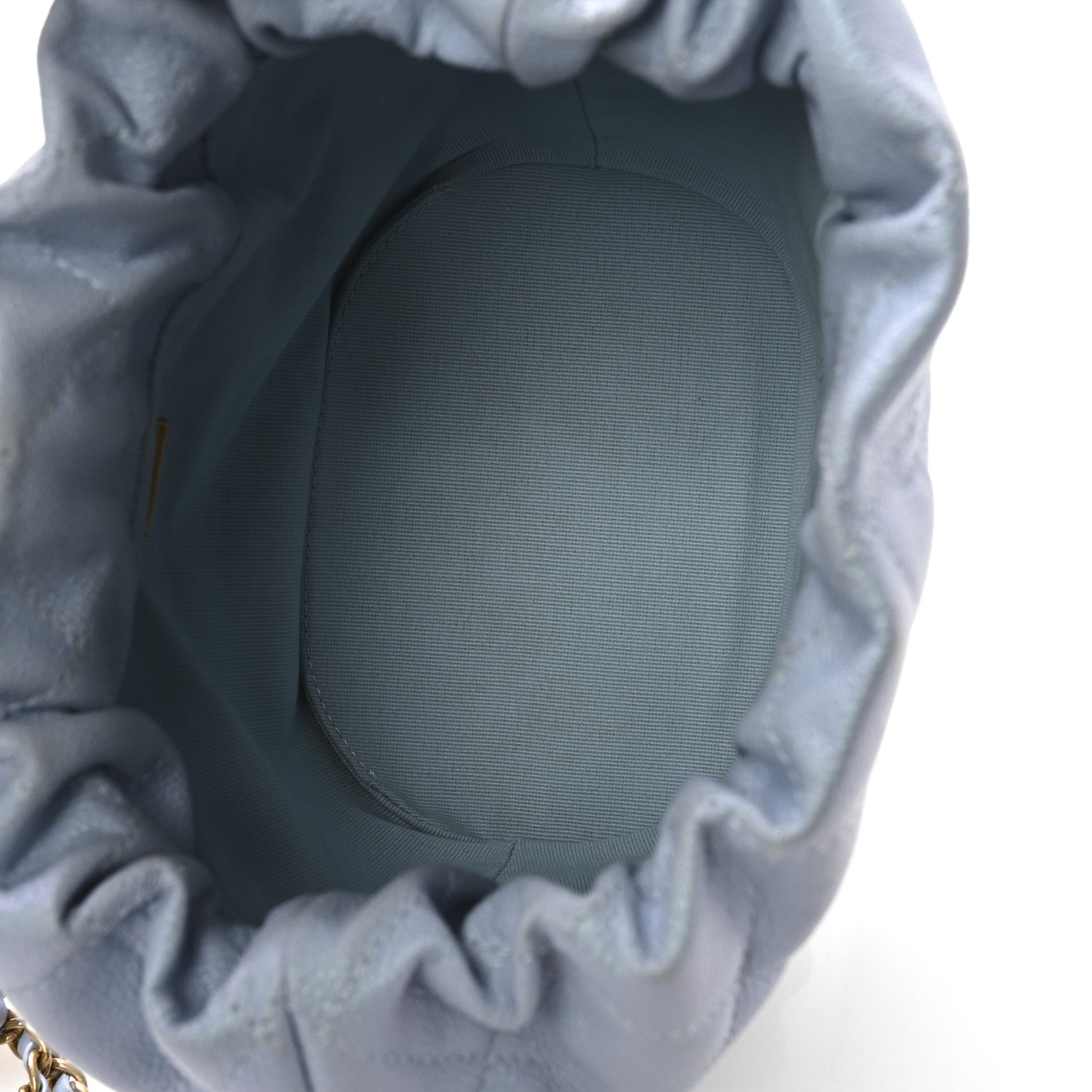 Chanel Iridescent Caviar Quilted My Perfect CC Bucket Drawstring Bag Light Blue 5 of 11