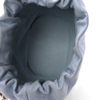 Chanel Iridescent Caviar Quilted My Perfect CC Bucket Drawstring Bag Light Blue 5 of 11