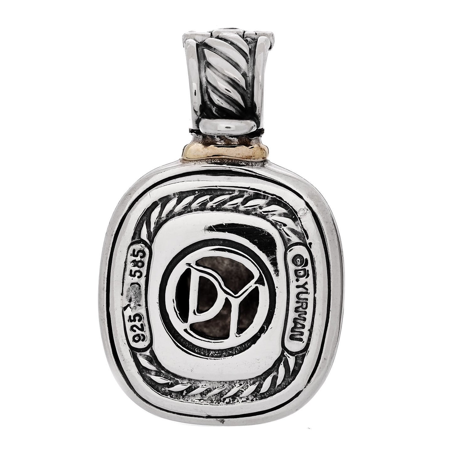 Sterling Silver 14K Gold Dome 12mm Albion Enhancer Pendant