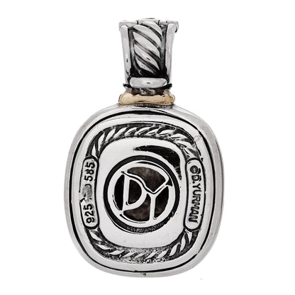 David Yurman Sterling Silver 14K Gold Dome 12mm Albion Enhancer Pendant 3 of 4