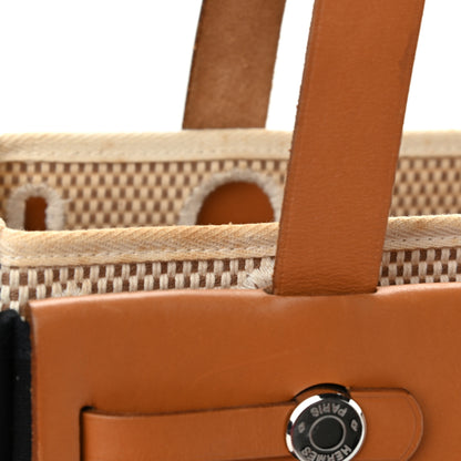 Hermes Toile Vache Hunter Herbag Cabas PM Black Natural 12 of 12