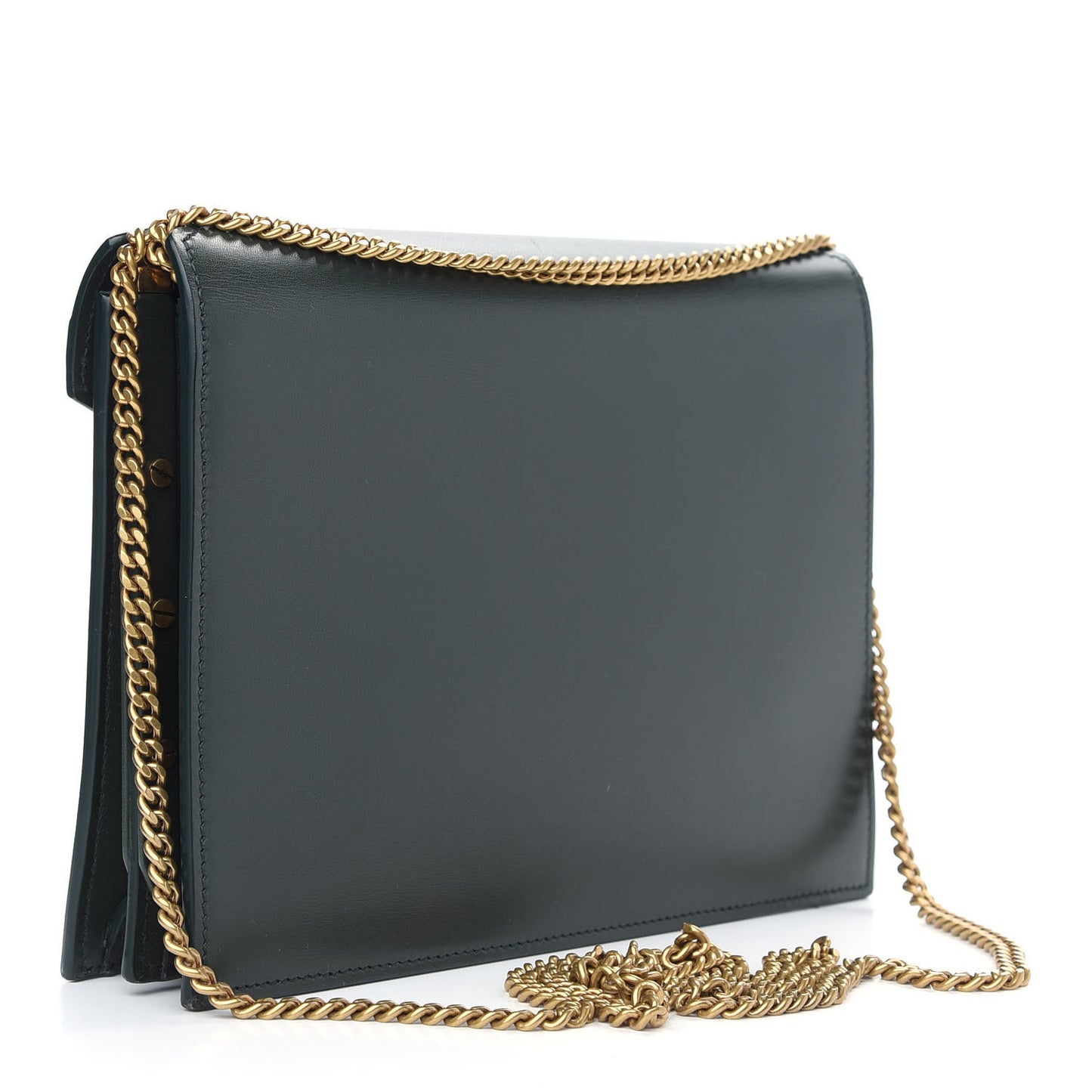 Smooth Calfskin Monogram Cassandra Clasp Bag Dark Green