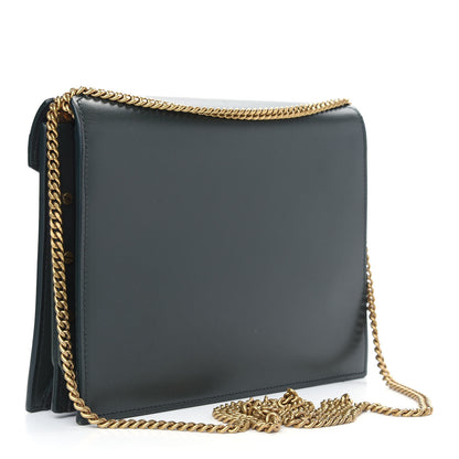 Saint Laurent Smooth Calfskin Monogram Cassandra Clasp Bag Dark Green 3 of 8
