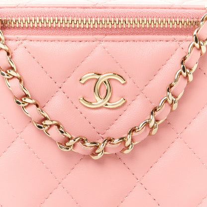 Chanel Lambskin Quilted Small Top Handle Vanity Case With Chain Light Pink 8 of 11