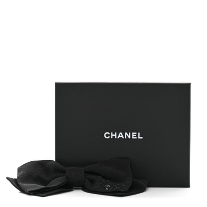 Chanel Silk Bow CC Hair Clip Black 4 of 4
