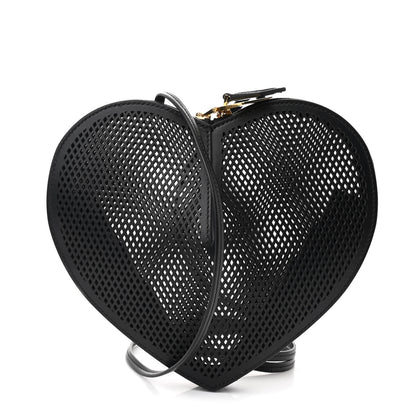 Alaia Calfskin Perforated Le Coeur Bag Black 1 of 9