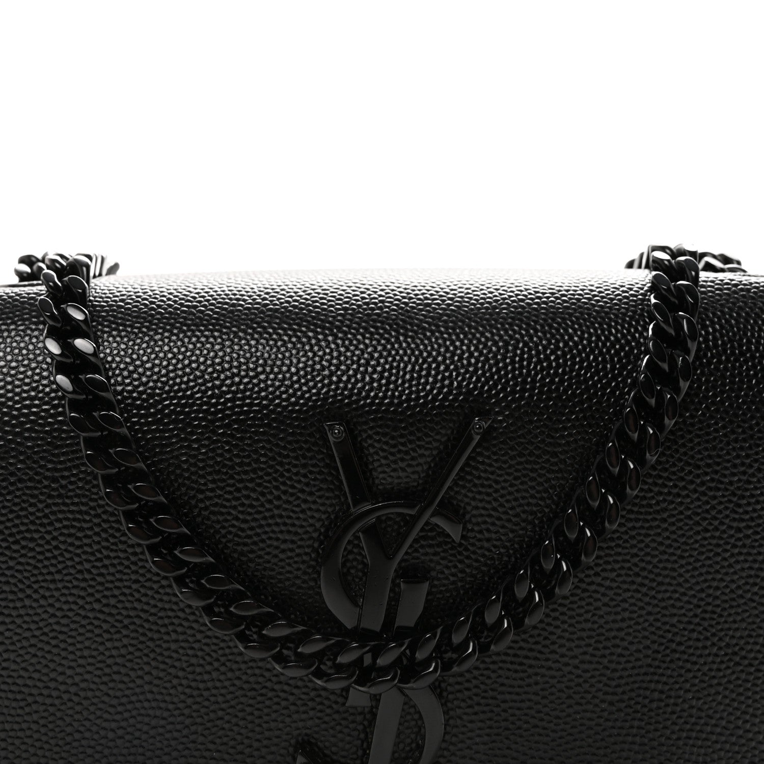 Saint Laurent Grain De Poudre Small Monogram Monochrome Kate Satchel Black 7 of 9