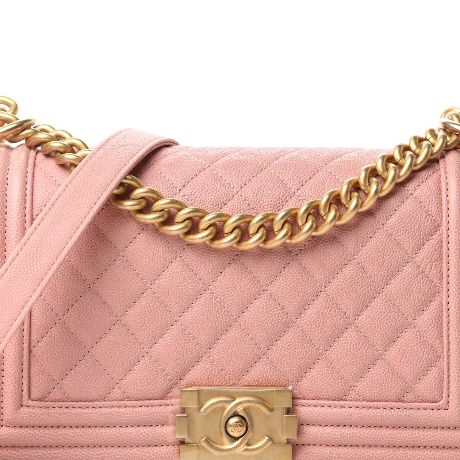 Chanel Caviar Quilted Medium Boy Flap Pink 10 of 10