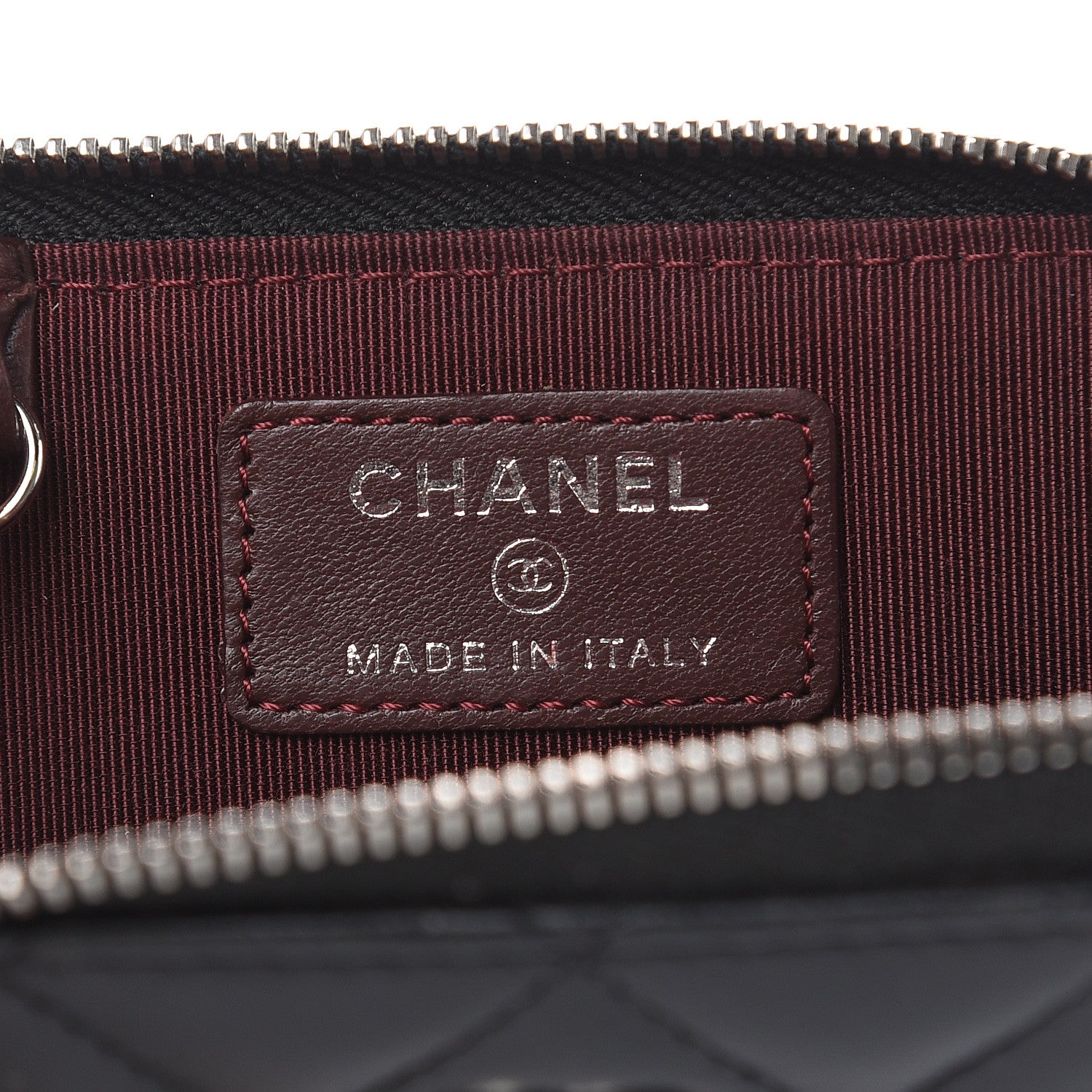 Chanel Lambskin Quilted Key Holder Case Black 6 of 12