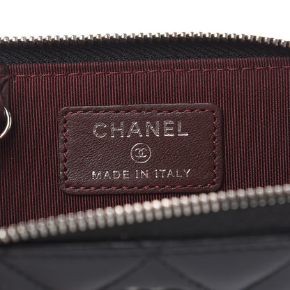 Chanel Lambskin Quilted Key Holder Case Black 6 of 12