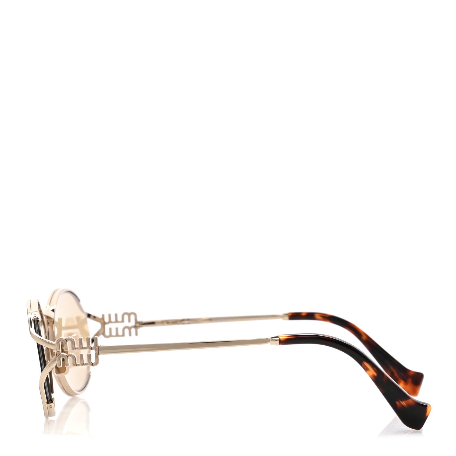 Miu Miu Metal Oval Sunglasses SMU52Y Tortoise 3 of 7
