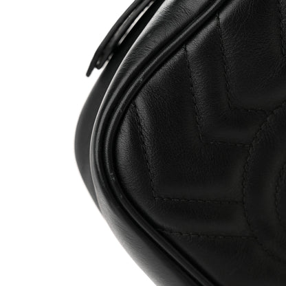 Gucci Calfskin Matelasse Mini GG Marmont Wrist Wallet Black 12 of 12