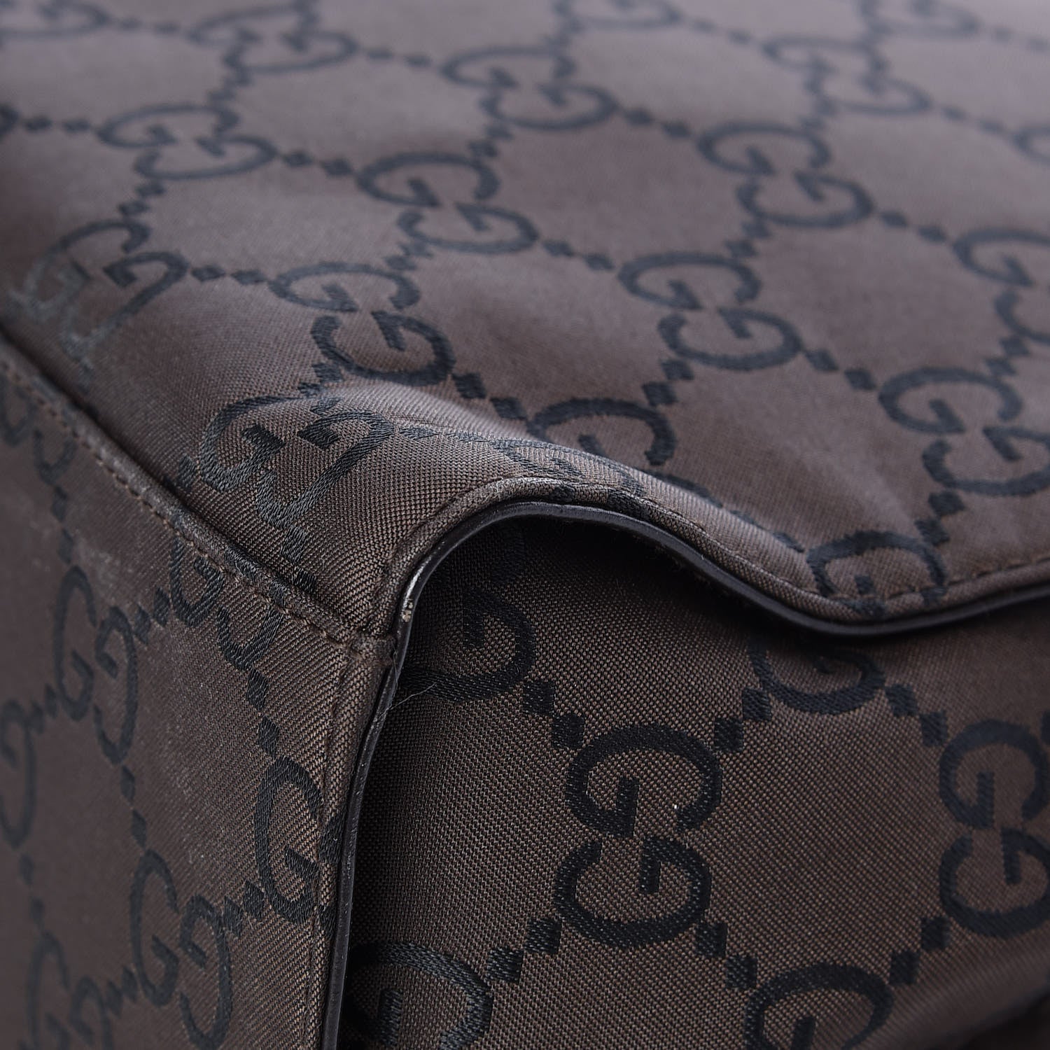 Gucci Monogram Bamboo Top Handle Tote Dark Brown 10 of 12