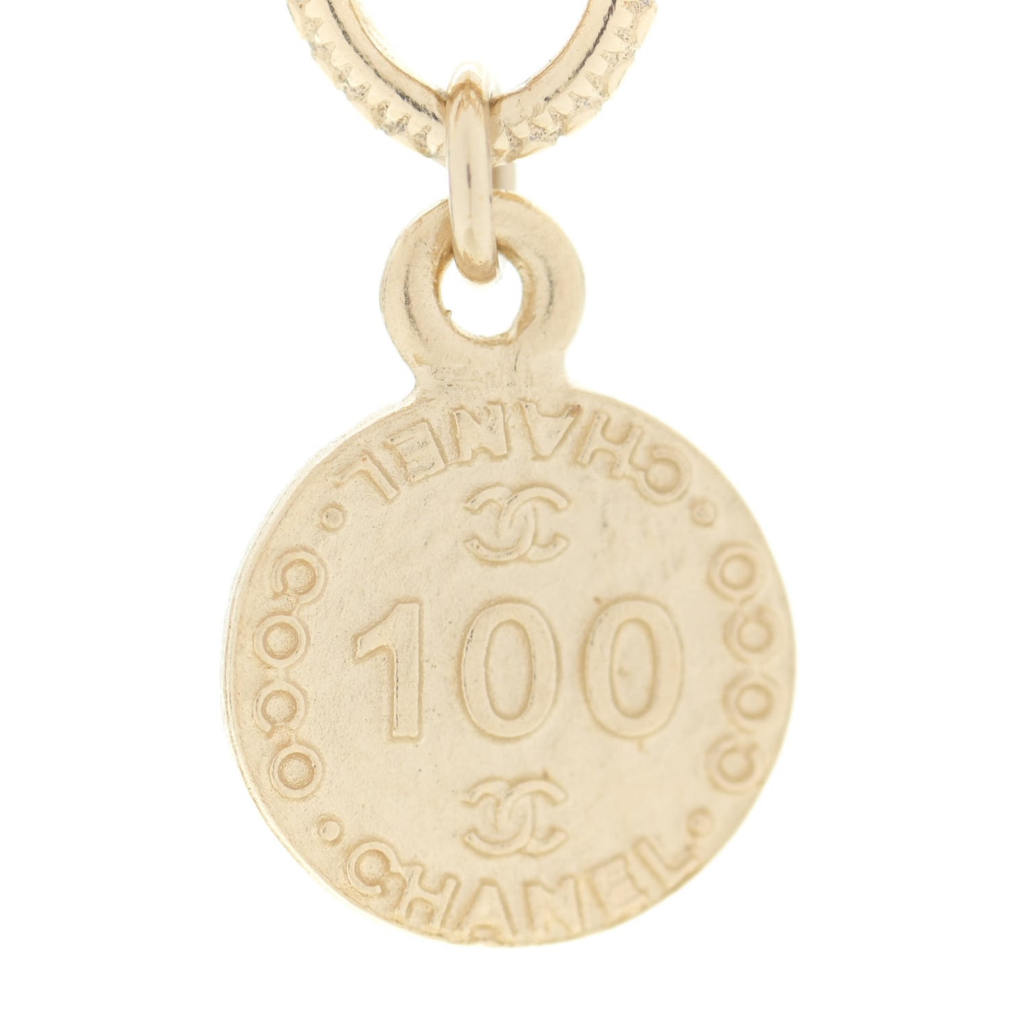 Pearl CC 100th Anniversary Necklace Light Gold
