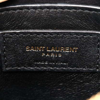 Saint Laurent Calfskin Y Quilted Monogram Small Loulou Chain Satchel Dark Beige 6 of 16