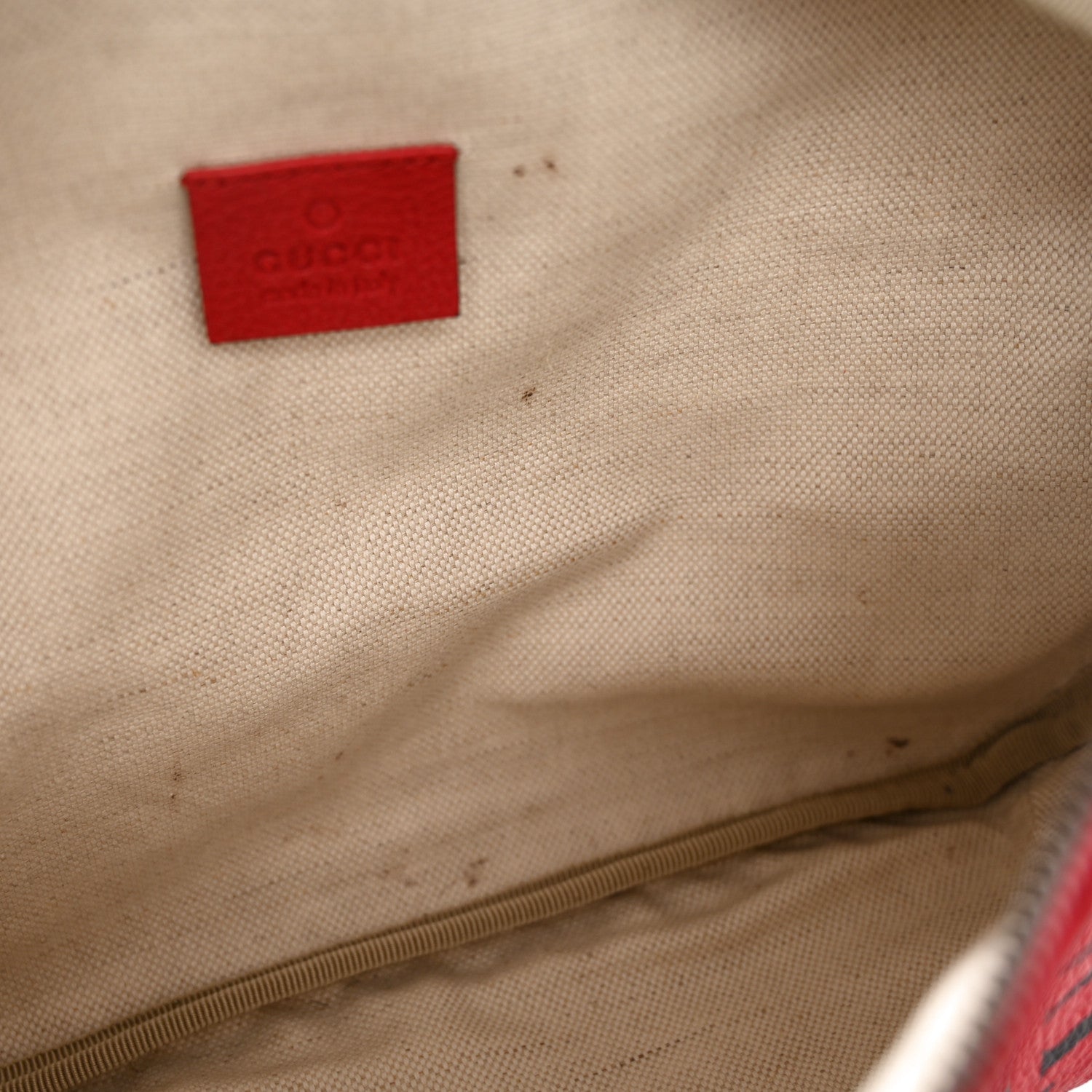 Gucci Grained Calfskin Small Logo Belt Bag Hibiscus Red 11 of 16