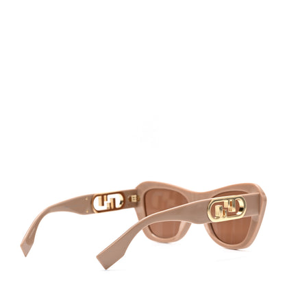 Fendi Acetate O'Lock Cat Eye Sunglasses FE40064I Beige 4 of 6