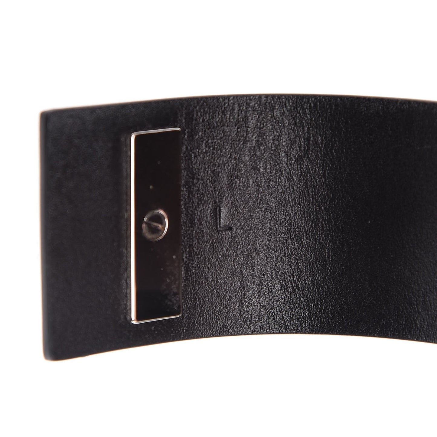 Calfskin Large Logo Bracelet Black