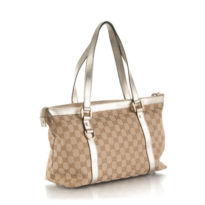 Gucci Monogram Medium Abbey Tote Gold 3 of 7