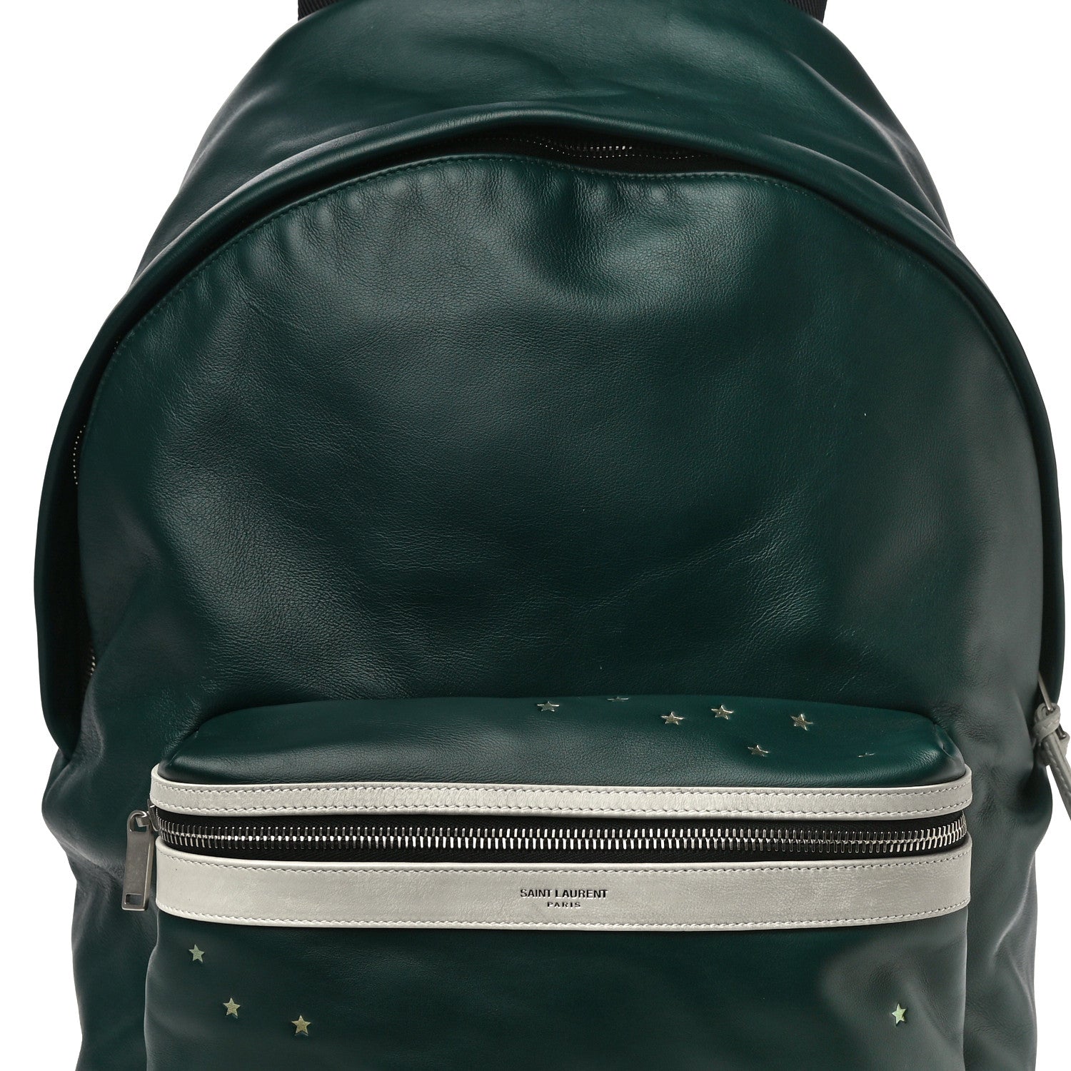 Saint Laurent Calfskin City Backpack Green 8 of 13