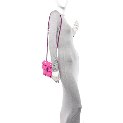 Valentino Garavani Nappa Lacquer Monochrome Small Roman Stud Shoulder Bag Pink PP 2 of 10