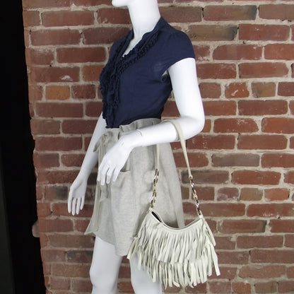 Saint Laurent Suede Boheme Fringe Shoulder Bag 2 of 9