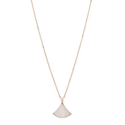 Bulgari 18K Rose Gold Diamond Mother of Pearl Divas' Dream Pendant Necklace 1 of 4