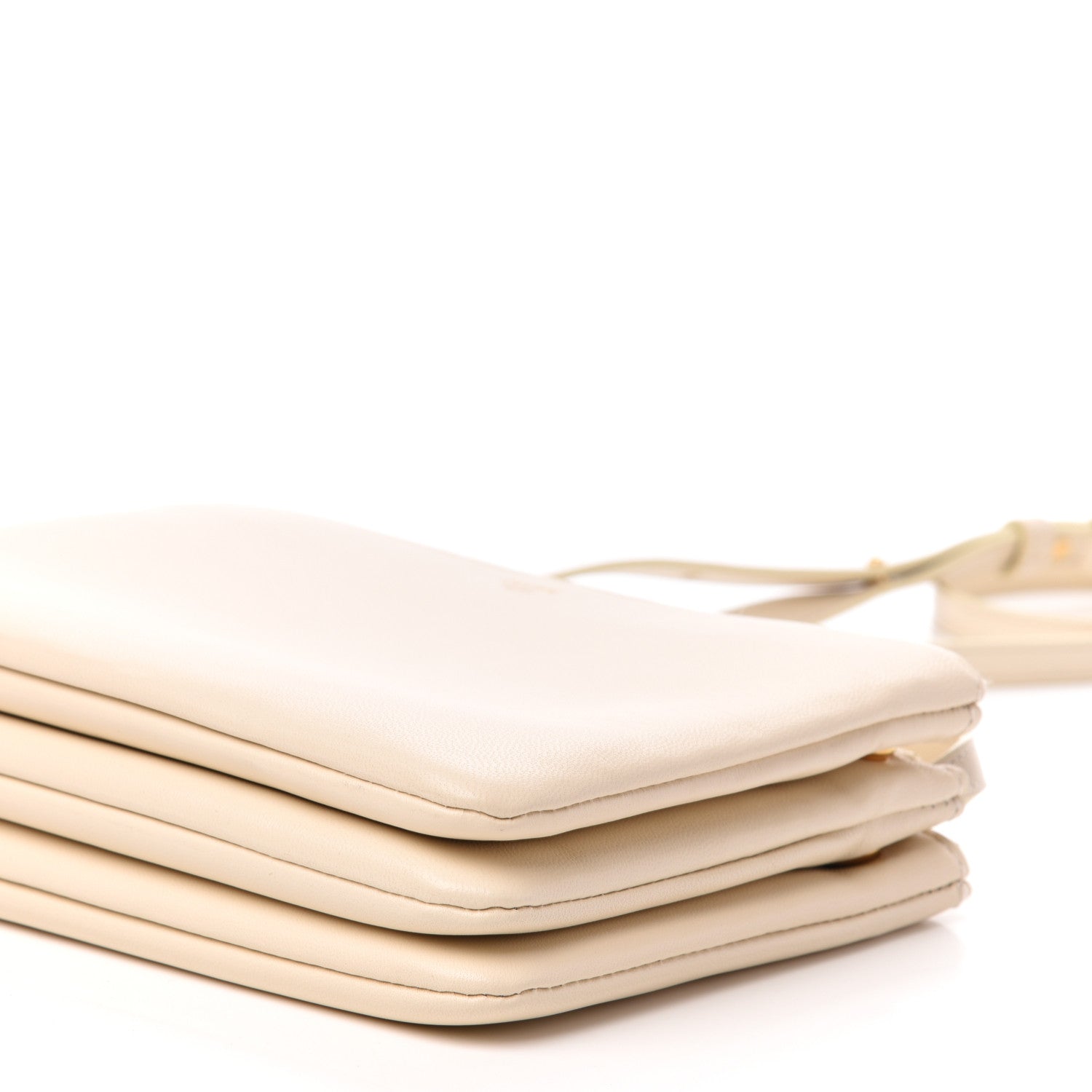 Celine Lambskin Small Trio Crossbody Bag White 9 of 10