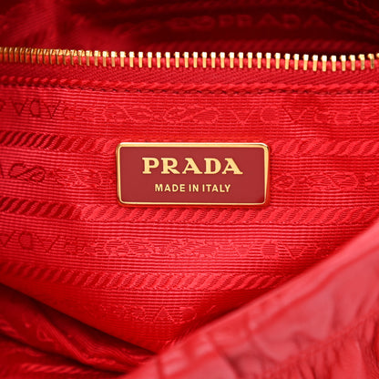 Prada Nappa Dressy Gaufre Flap Bag Rosso 5 of 16