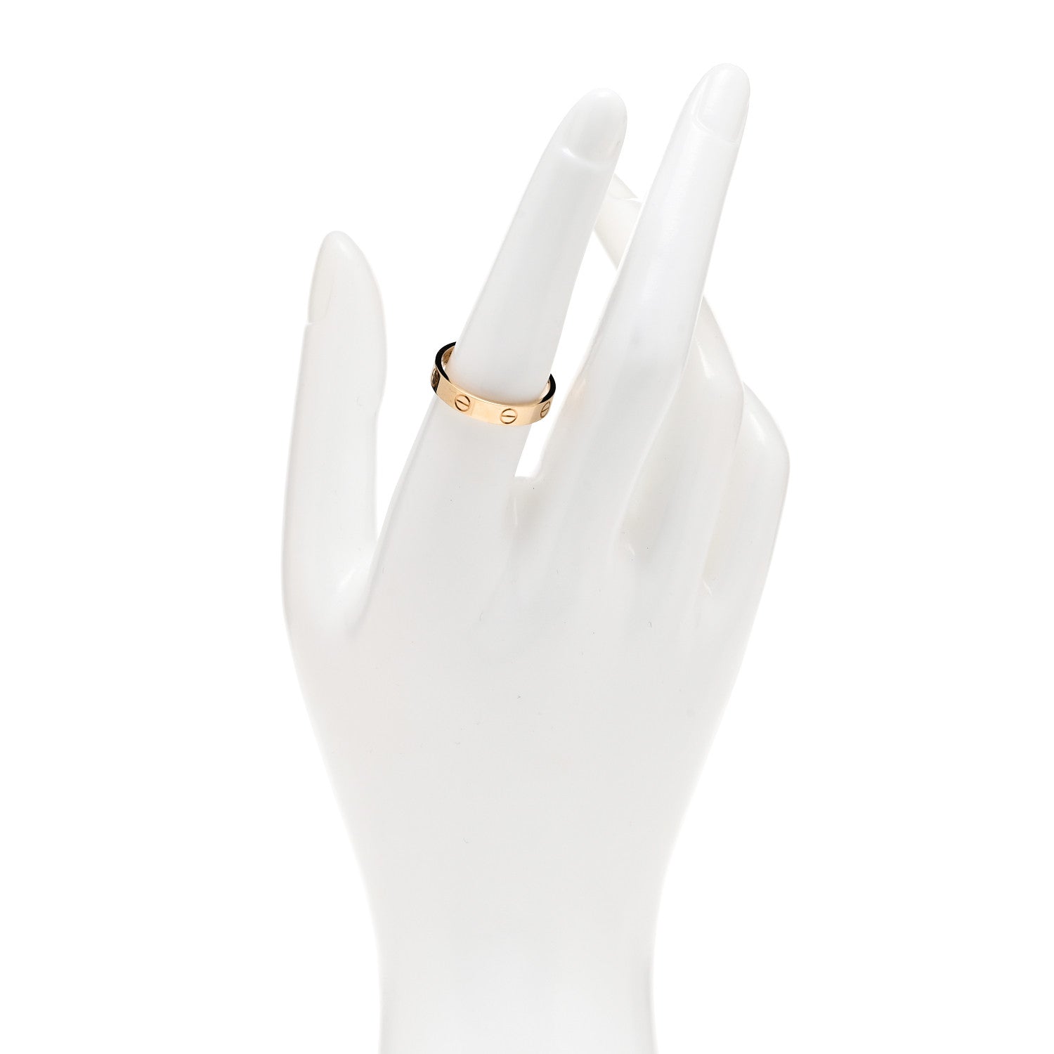 Cartier 18K Yellow Gold 3.5mm LOVE Wedding Band Ring 55 7.25 2 of 5