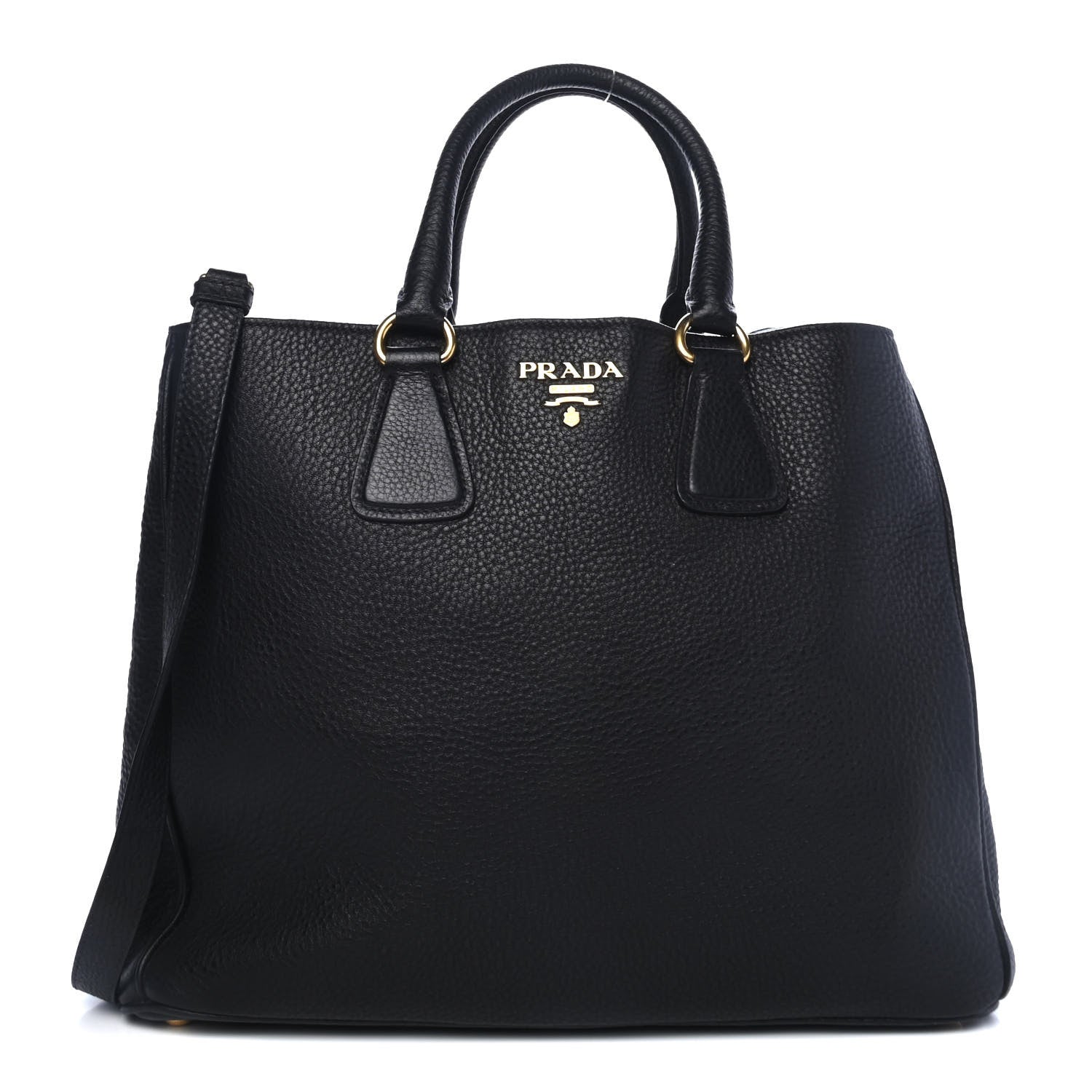 Prada Vitello Daino Tote Black 1 of 4