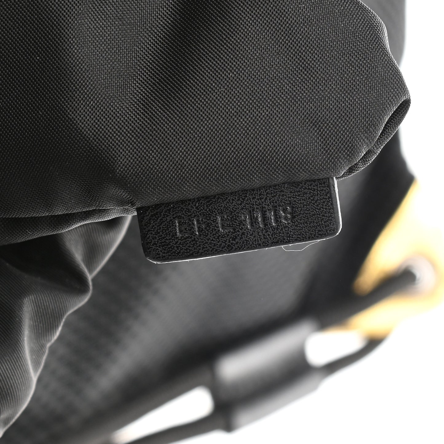 Calfskin MC3 Drawstring Backpack Bag Black Gold